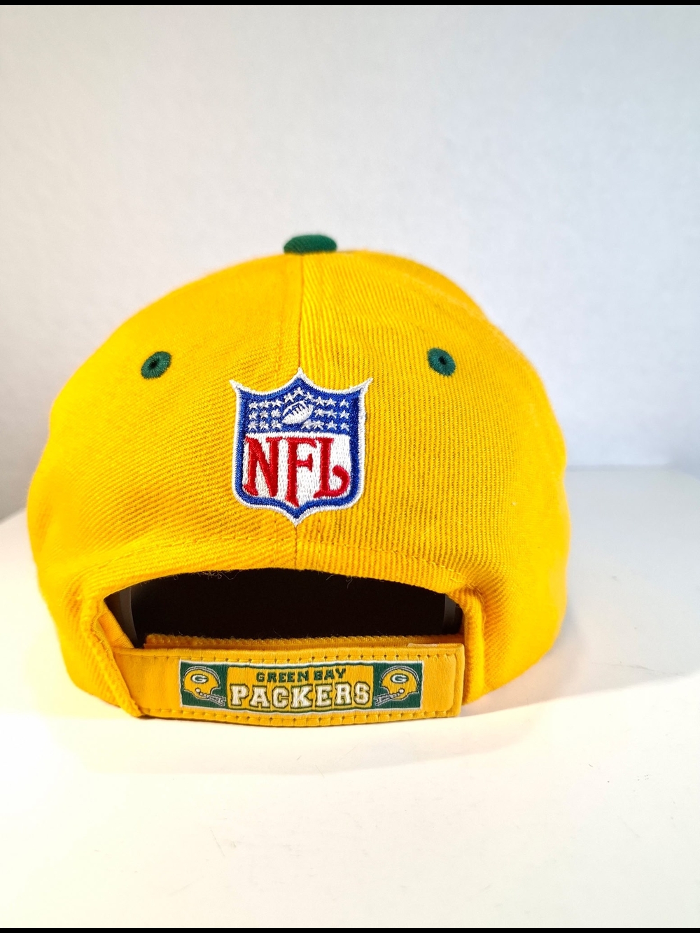 NFL Yellow and Green Baseball Cap with Embroidered Player Logo - Picture 8 of 8